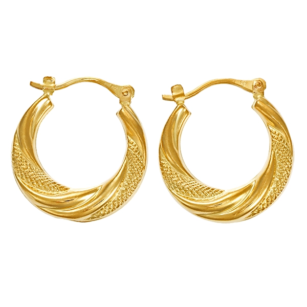 Creolen, 14K, Gelbgold