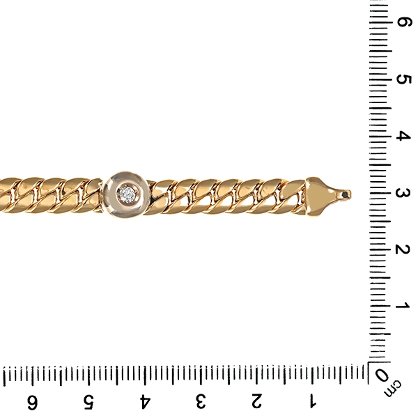 Armband, 14K, Gelbgold, Brillanten
