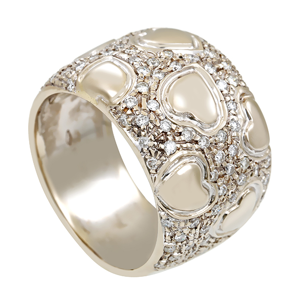 Diamantring, 18K, Weißgold, Brillanten 0,82 ct