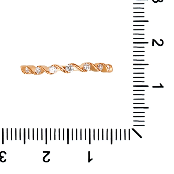 Diamantring, 18K, Rotgold, Brillanten 0,14 ct