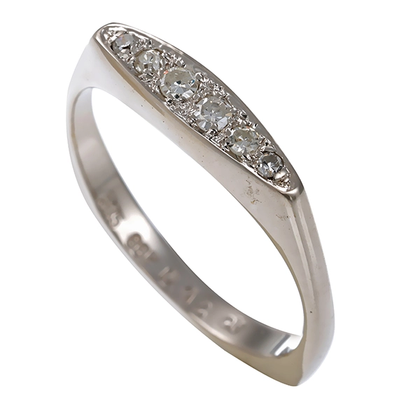 Diamantring, 14K, Weißgold, Brillanten