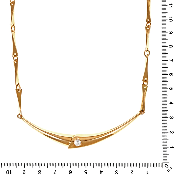 Collier, 14K, Gelbgold, Brillant, 0,30ct