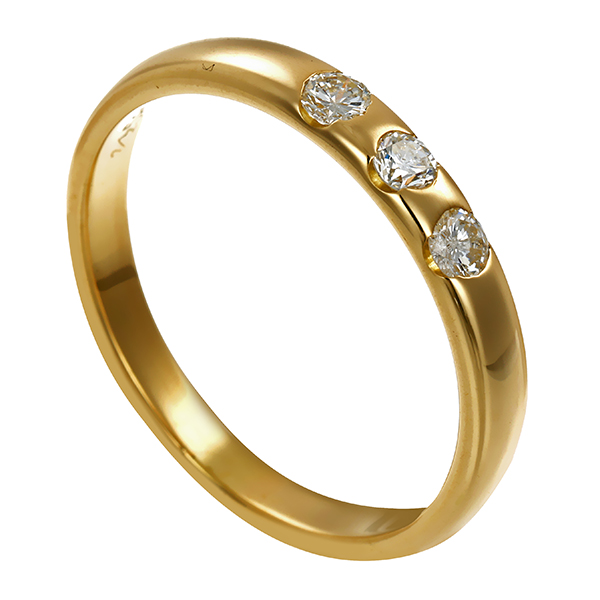 Diamantring, 14K, Gelbgold, Brillanten 0,24 ct