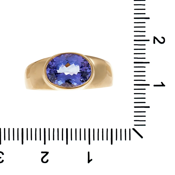 Ring, 14K, Gelbgold, Tansanit