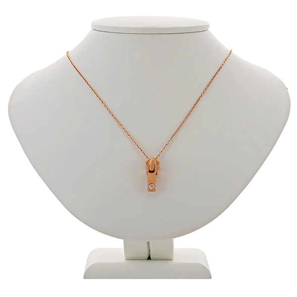 Collier, 18K, Rotgold, Brillant