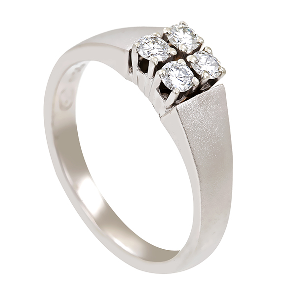 Diamantring, 18K, Weißgold, Brillanten