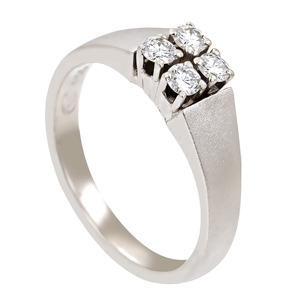 Diamantring, 18K, Weißgold, Brillanten