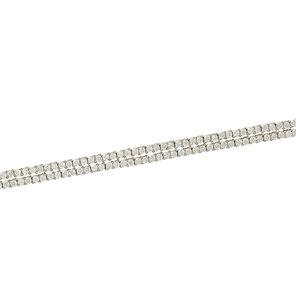Armband, 18K, Weißgold, Zirkonia