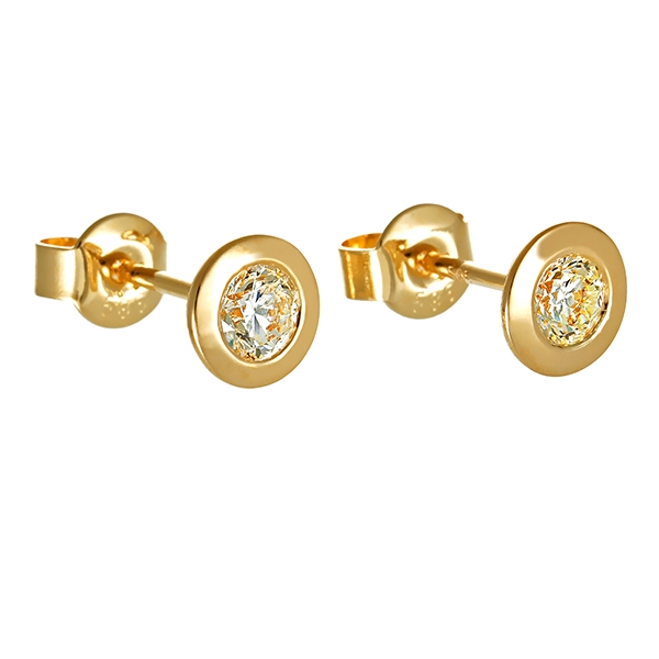 Ohrstecker, 14K, Gelbgold, Brillanten