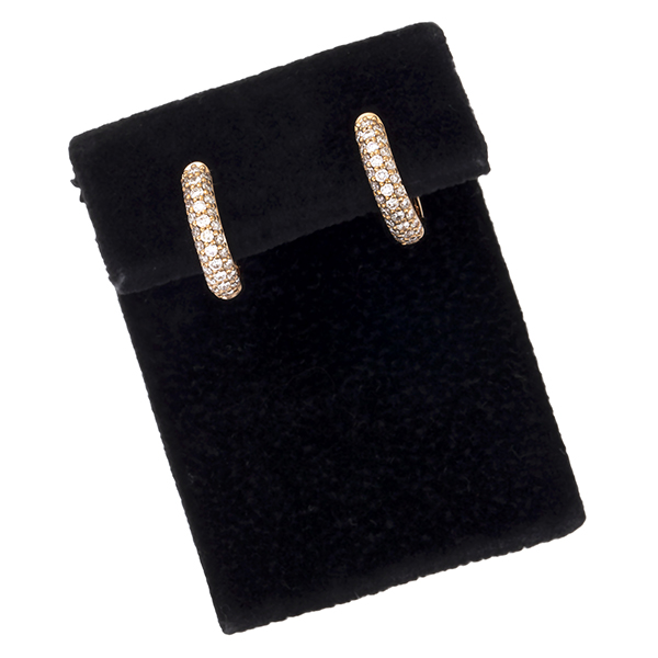 Creolen, 18K, Rotgold, Brillanten