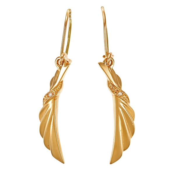 Ohrringe, 14K, Gelbgold, Ohrhänger