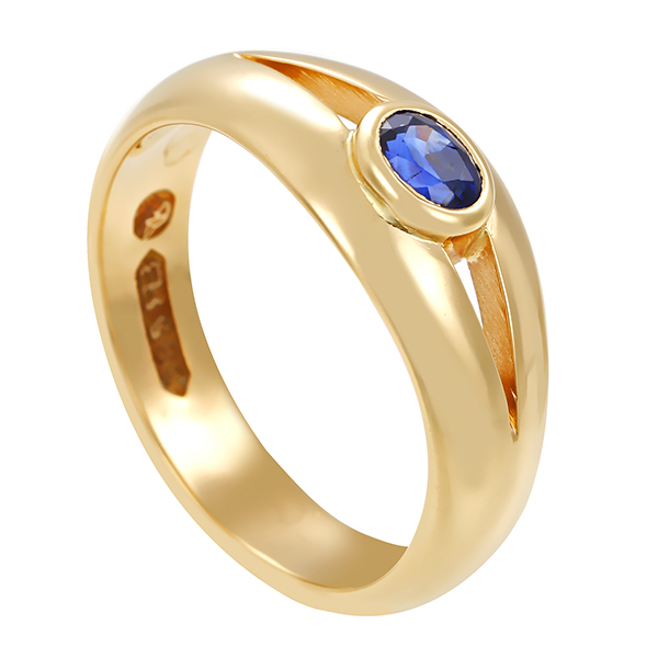 Ring, 14K, Gelbgold, Saphir