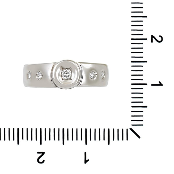 Diamantring, 14K, Weißgold, Brillanten