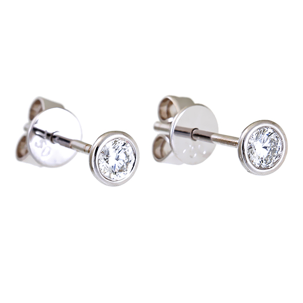 Ohrstecker, 18K, Weißgold, Brillanten
