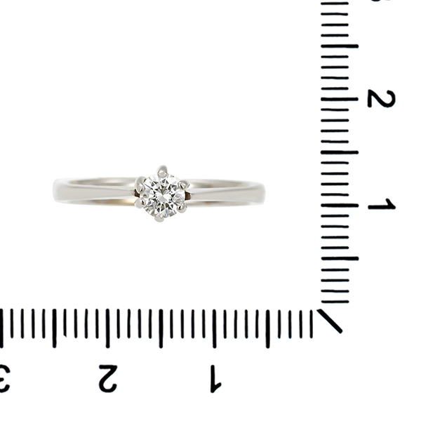 Diamantring, 14K, Weißgold, Brillant 0,25 ct