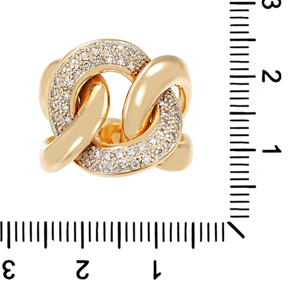 Diamantring, 14K, Gelbgold, Brillanten 0,46 ct