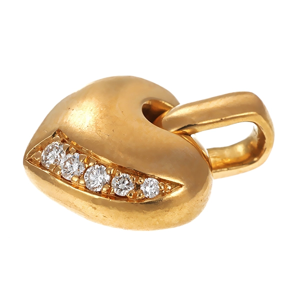 Anhänger, 18K, Gelbgold, Brillanten