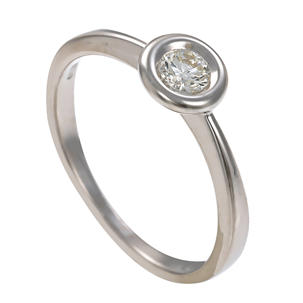 Diamantring, 14K, Weißgold, Brillant 0,25 ct