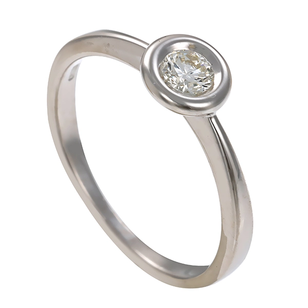 Diamantring, 14K, Weißgold, Brillant 0,25 ct