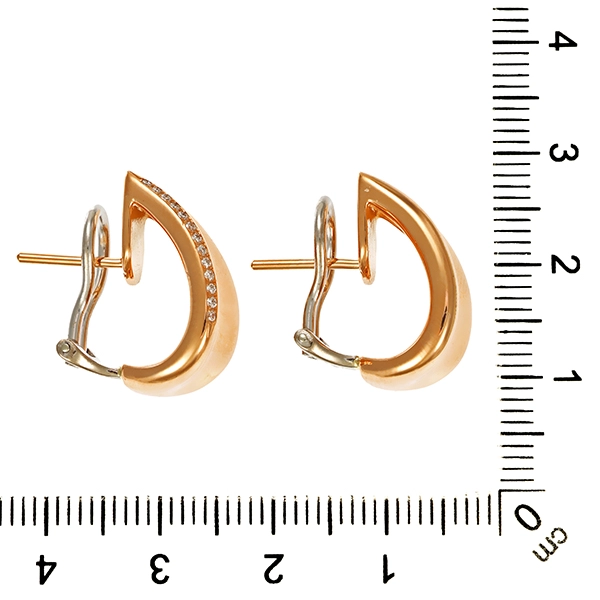 Clipstecker, 18K, Rot-/Weißgold, Brillanten