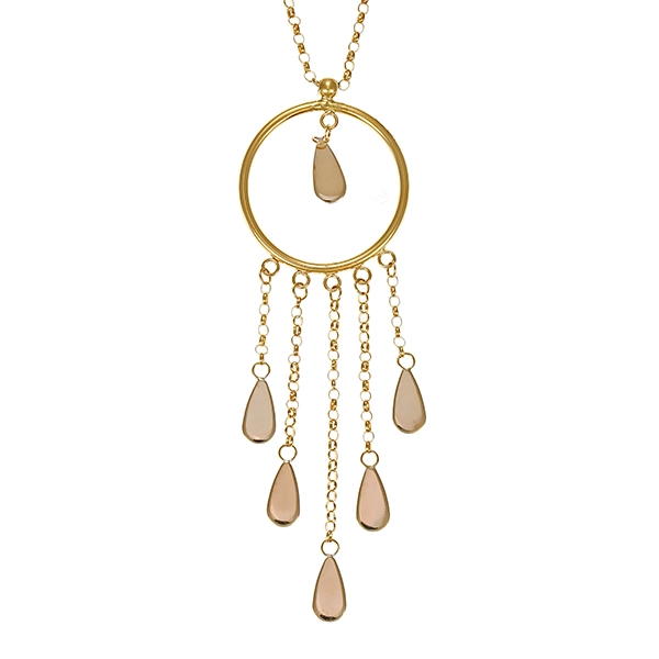 Collier, 10K, Gelb-/Weißgold