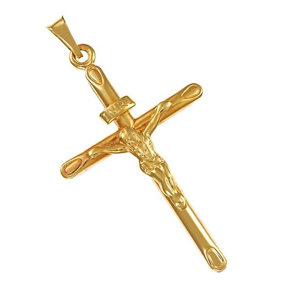 Anhänger, 14K, Gelbgold, Kruzifix