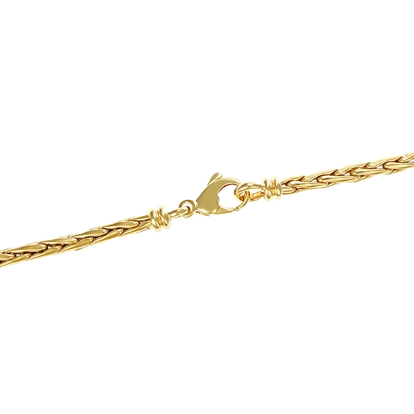 Collier, 14K, Gelbgold, Saphir, Brillanten