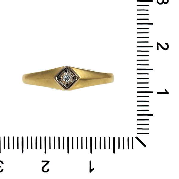 Diamantring, 14K, Gelb-/Weißgold, Brillant