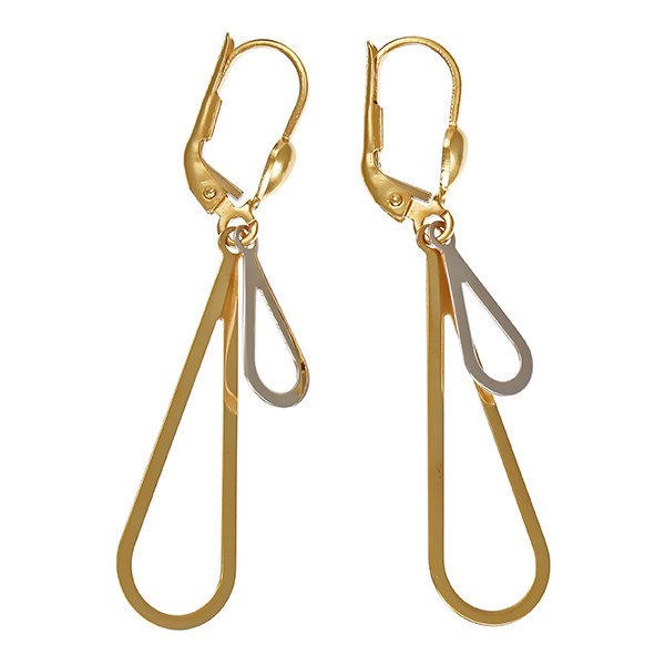 Ohrhänger, 14K, Gelb-/Weißgold