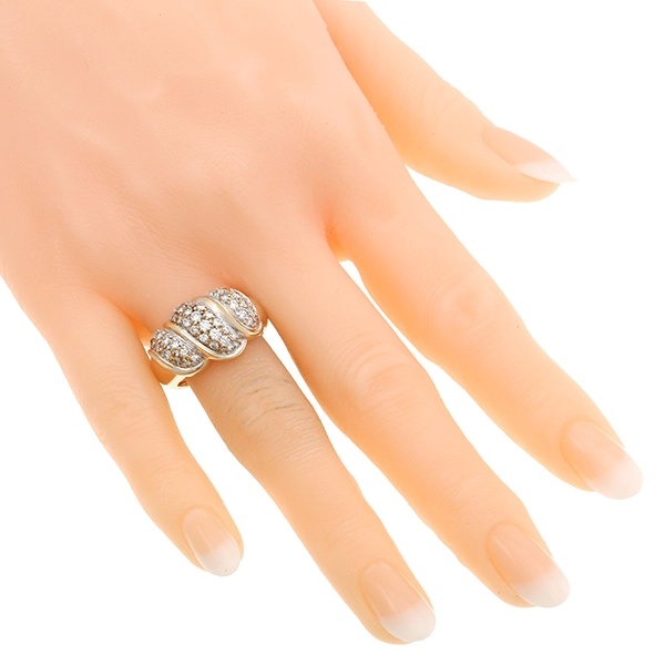 Diamantring, 14K, Gelb-/Weißgold, Brillanten 1,26 ct