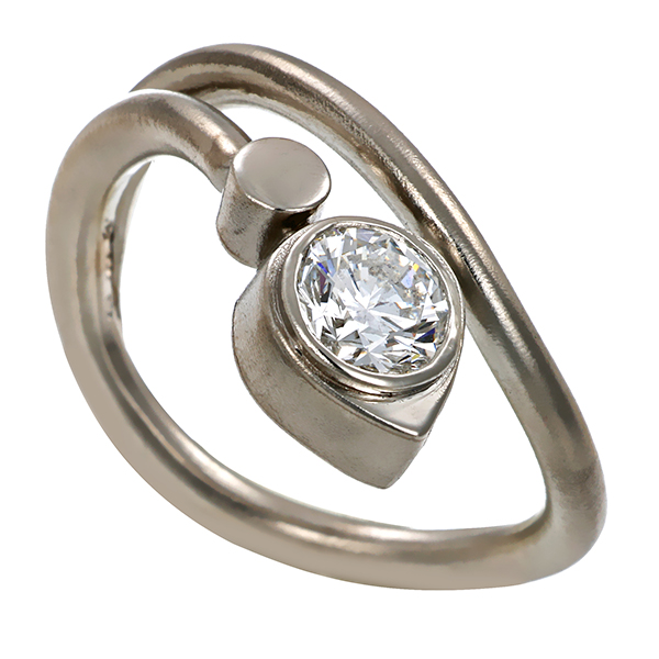 Brillantring, Platin, PT 950, 0,50ct