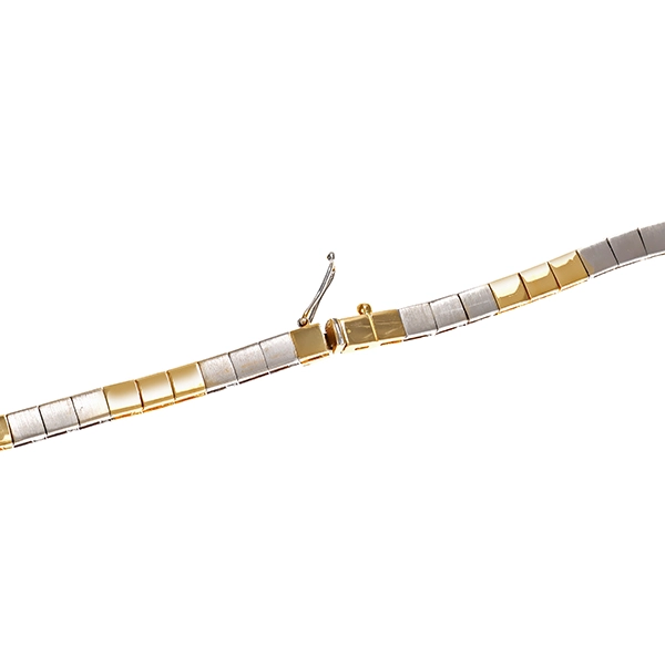 Collier, 18K, Gelb-/Weißgold, Citrin, Brillant