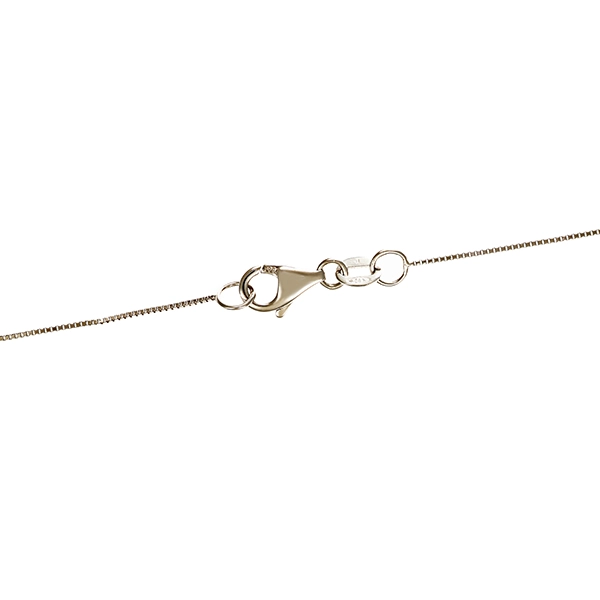 Collier, 14K, Weißgold, Perlen