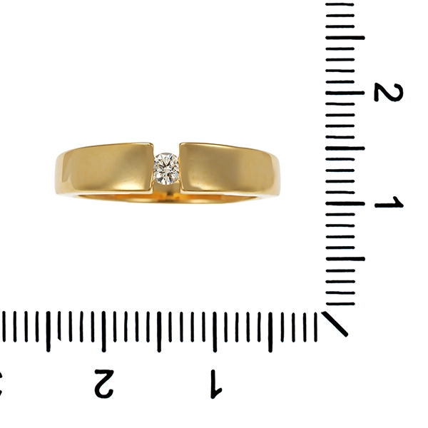 Brillantring, 9K, Gelbgold, 0,05ct