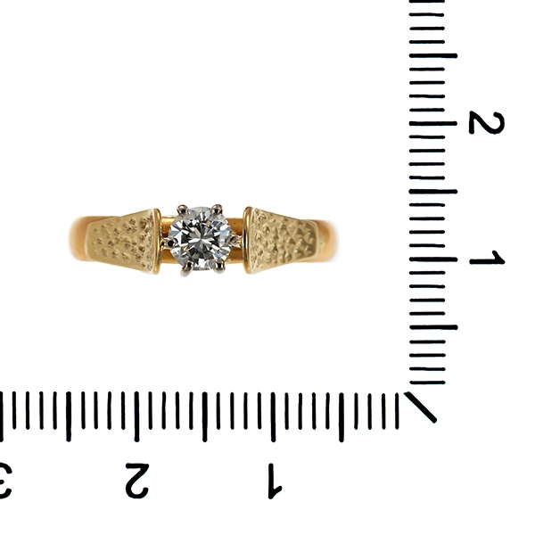 Brillantring, 21,6K, Gelbgold, 0,28ct