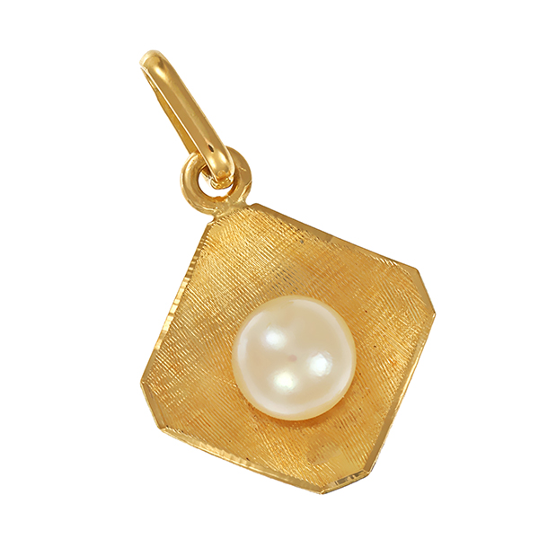 Anhänger, 18K, Gelbgold, Perle