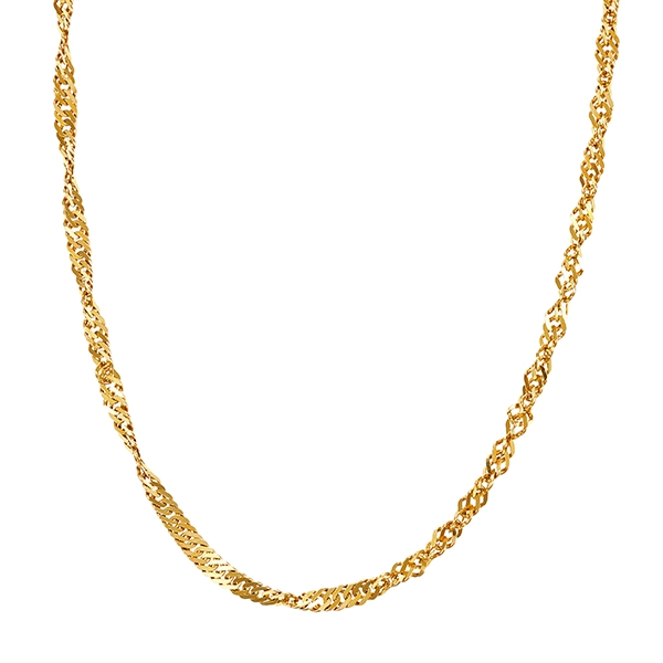 Collierkette, 14K, Gelbgold, Singapur-