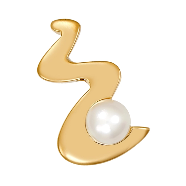 Anhänger, 18K, Gelbgold, Perle
