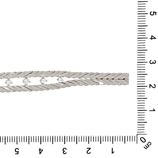 Armband, 14K, Weißgold, Brillant