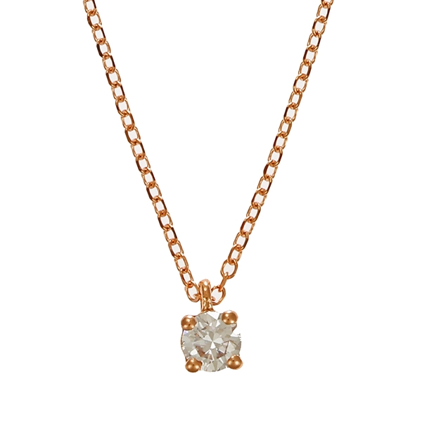 Collier, 14K, Rotgold, Brillant