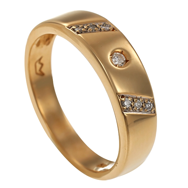 Diamantring, 14K, Gelbgold, Brillant
