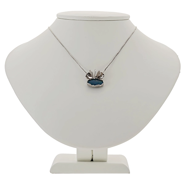 Collier, 14K, Weißgold, Opaltriplette