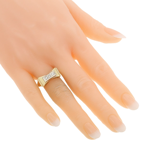Diamantring, 14K, Gelb-/Weißgold, Diamant