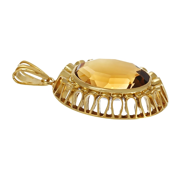 Anhänger, 14K, Gelbgold, Rauchquarz