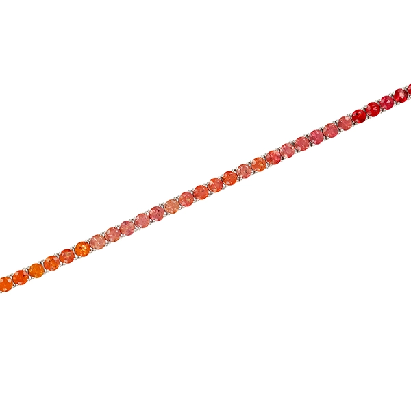 Armband, 18K, Weißgold, Saphire
