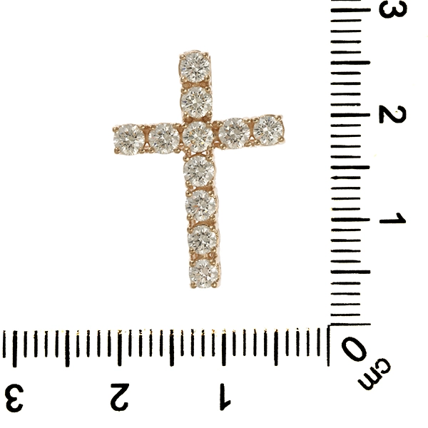 Anhänger, 14K, Gelbgold, Brillanten 1,00 ct