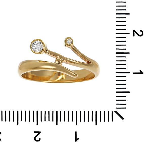Ring, 8K, Gelbgold, Brillant, Zirkonia