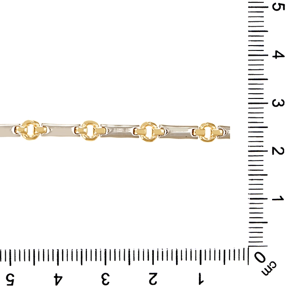 Armband, 14K, Gelbgold, Weißgold