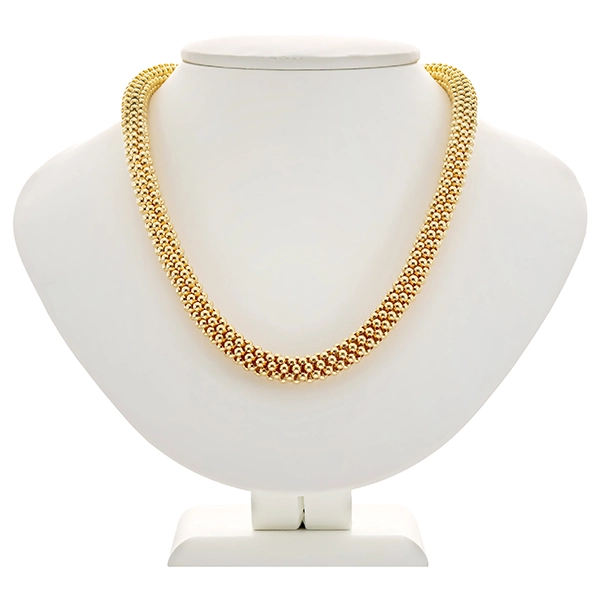 Collier, 18K, Gelbgold, Himbeer-, FOPE