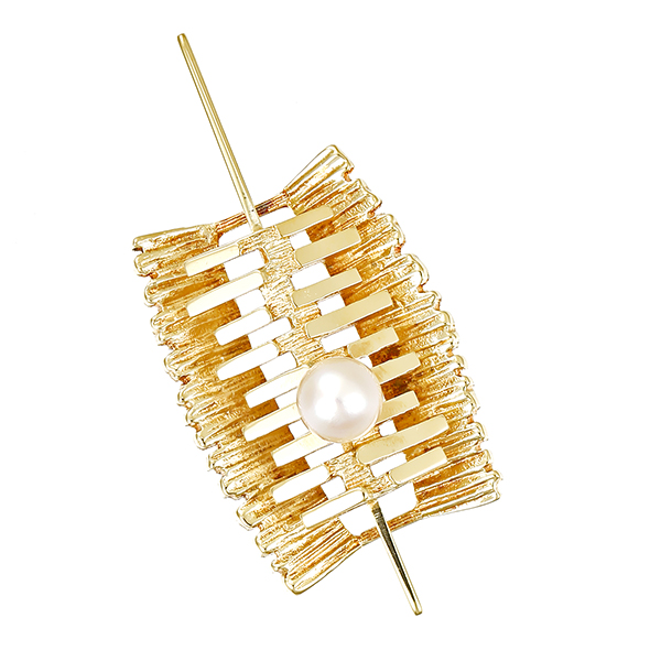 Anhänger, 14K, Gelbgold, Perle